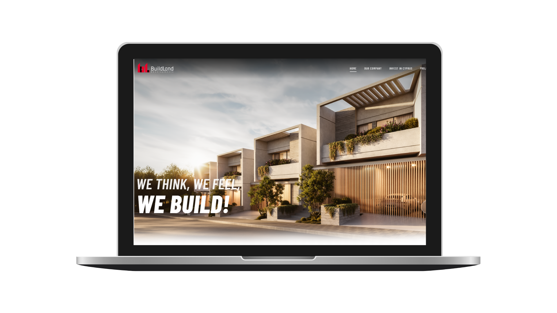 Buildland website redesign mockup